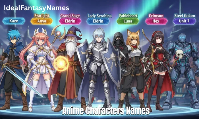 All Anime Characters Names All Anime Characters Names